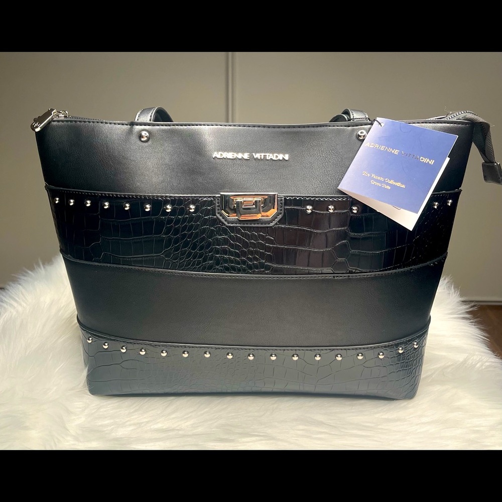 Adrienne Vittadini Tote Bag Black